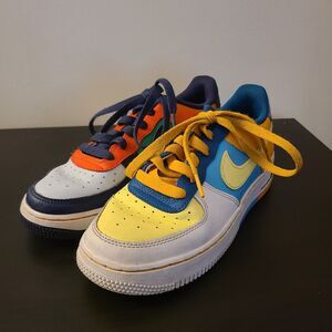 Nike Air Force 1 Low GS Multicolor Kids Sneakers Size 4.5y Mismatched